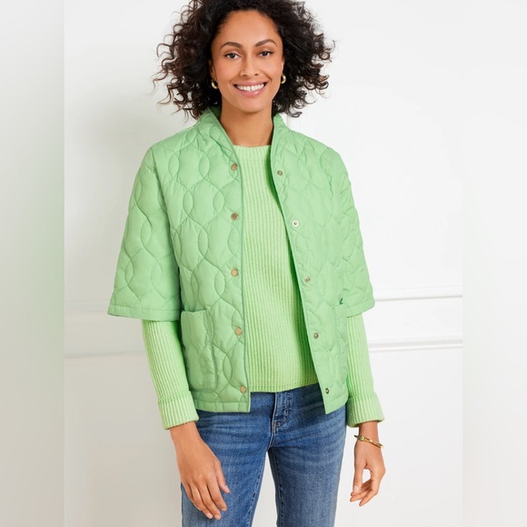 Talbots Jackets & Blazers - NEW Talbots Quilted Puffer Jacket Size Medium Green